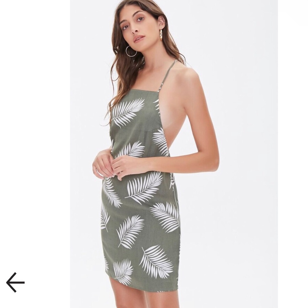 Tropical Print Mini Dress - Picture 2 of 5